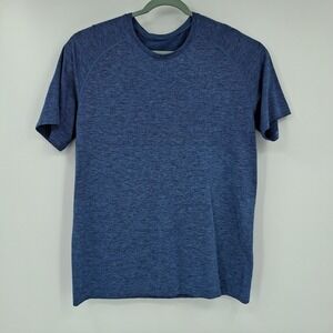 Lululemon Shirt Mens XL Blue Short Sleeve Metal Vent Tee Workout Gym